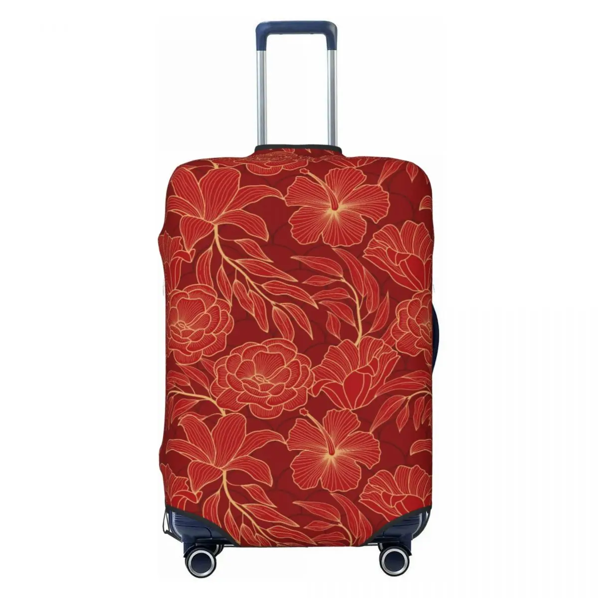 

Custom Hawaii Floral Tropical Flowers Leaves Luggage Cover Protector Fashion Travel Suitcase Covers for 18-32 Inch