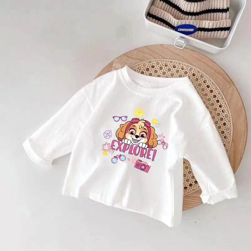 

Paw Patrol Kids Clothes Spring Autumn Girls & Boys Clothing Special Shirts Cute Chase Sweat-Absorbing Skin-friendly Long Sleeves