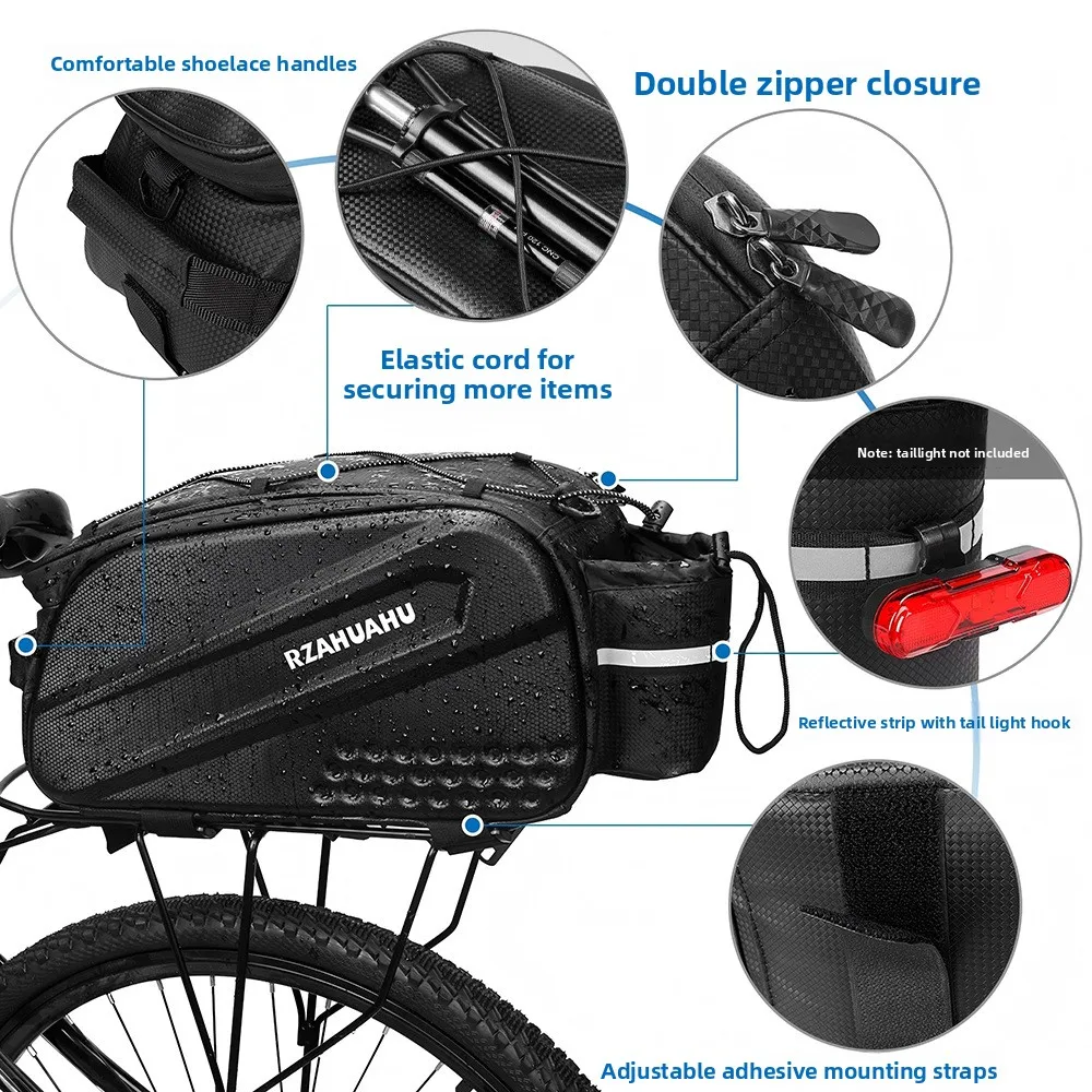 

Multi-position Hard Shell Cycling Bag - Bicycle Rear Shelf/Tail/Seat Bag for Mountain Bikes & Outdoor Riding