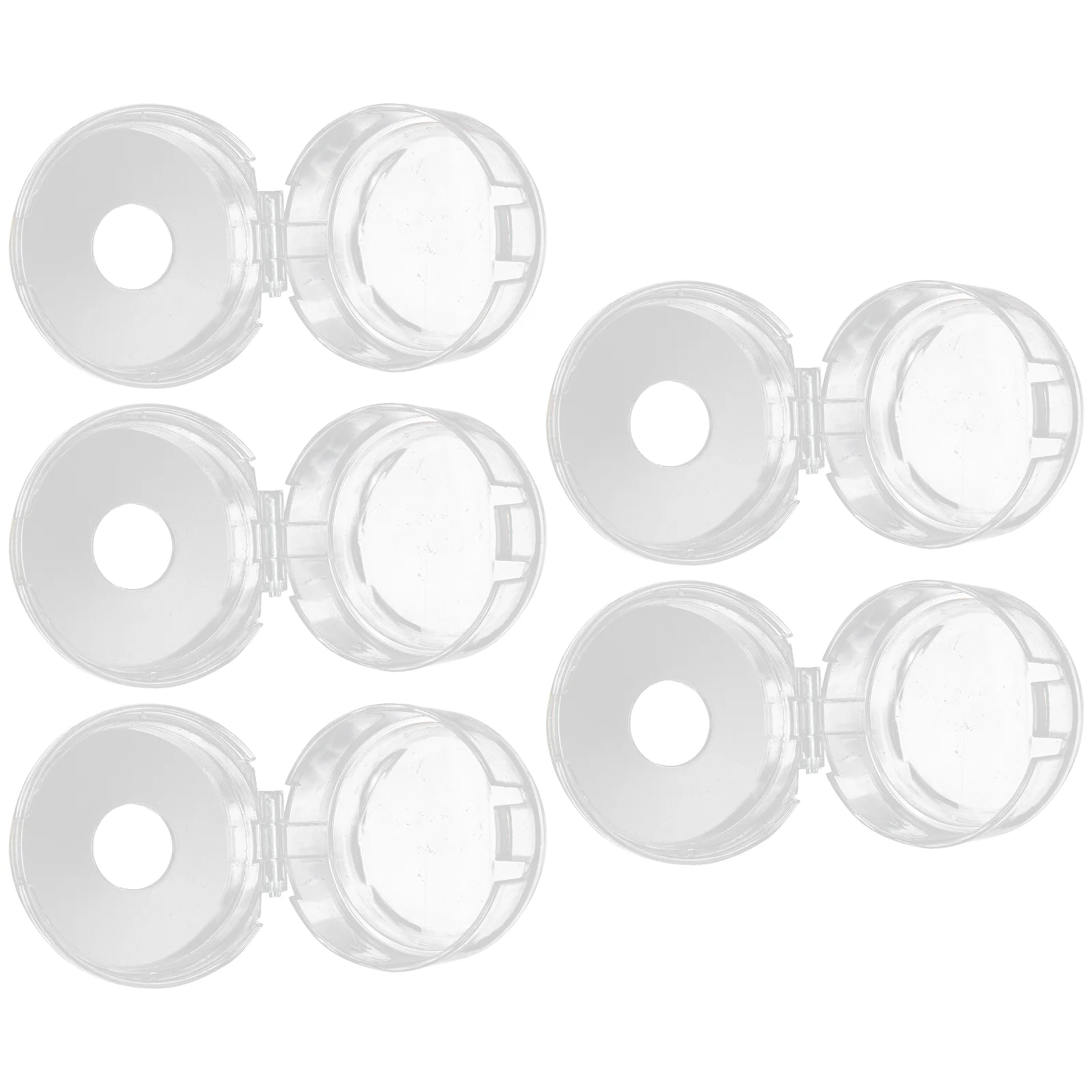 

5 Pcs Cookware Oven Stove Knob Covers Protective Top White Plastic Kitchen Baby