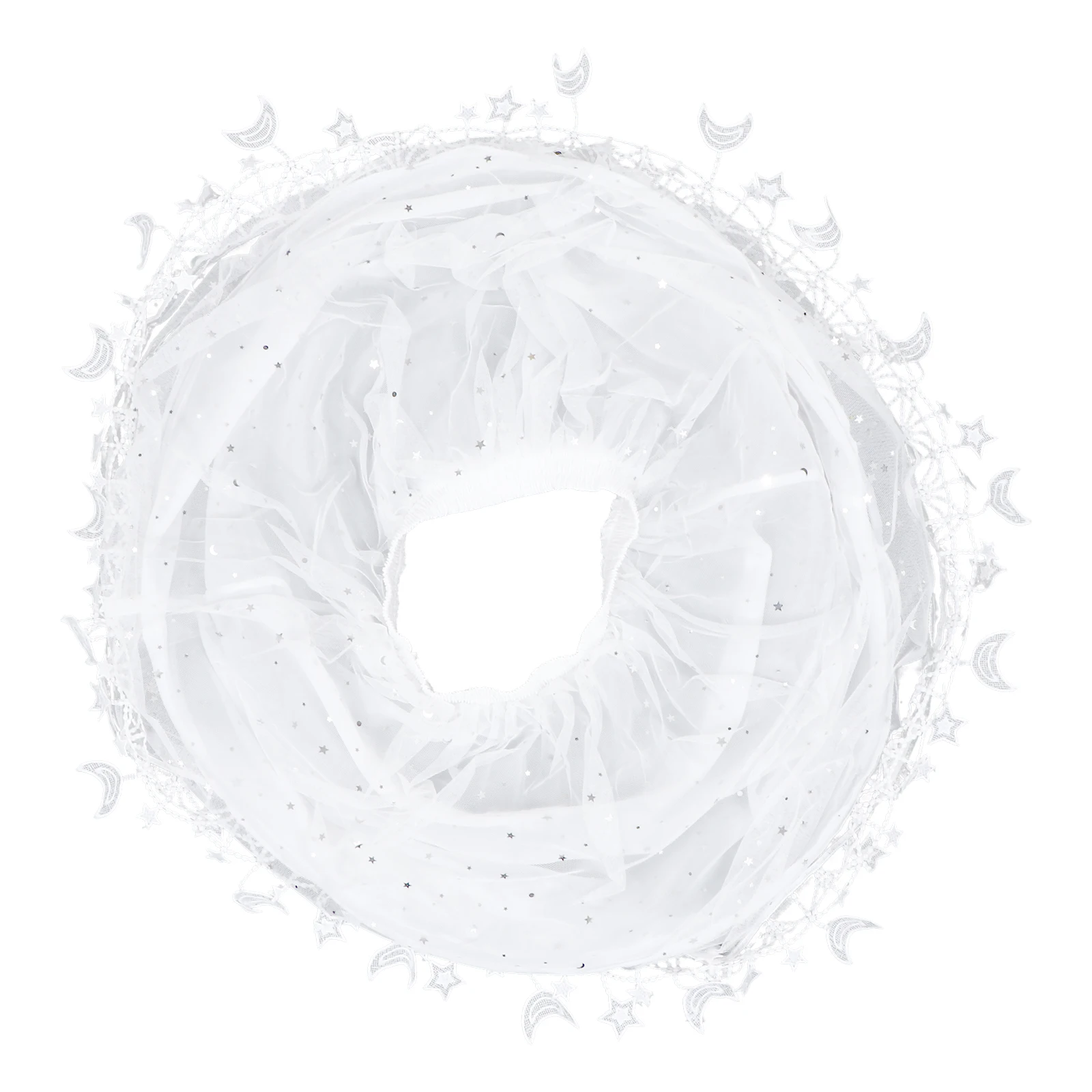 

1pc Adjustable Underskirt Star Moon Design Tutu Tulle Skirt For Lolita Wedding Cosplay Carnival Stage Performance Comfortable