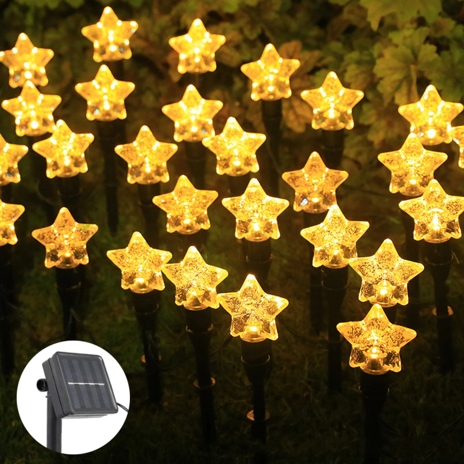 3000K/RGB Solar Lawn Lights LED Solar Spotlights Garden Lights Solar Garden Lights Suitable for Courtyard, Walkway, Terrace