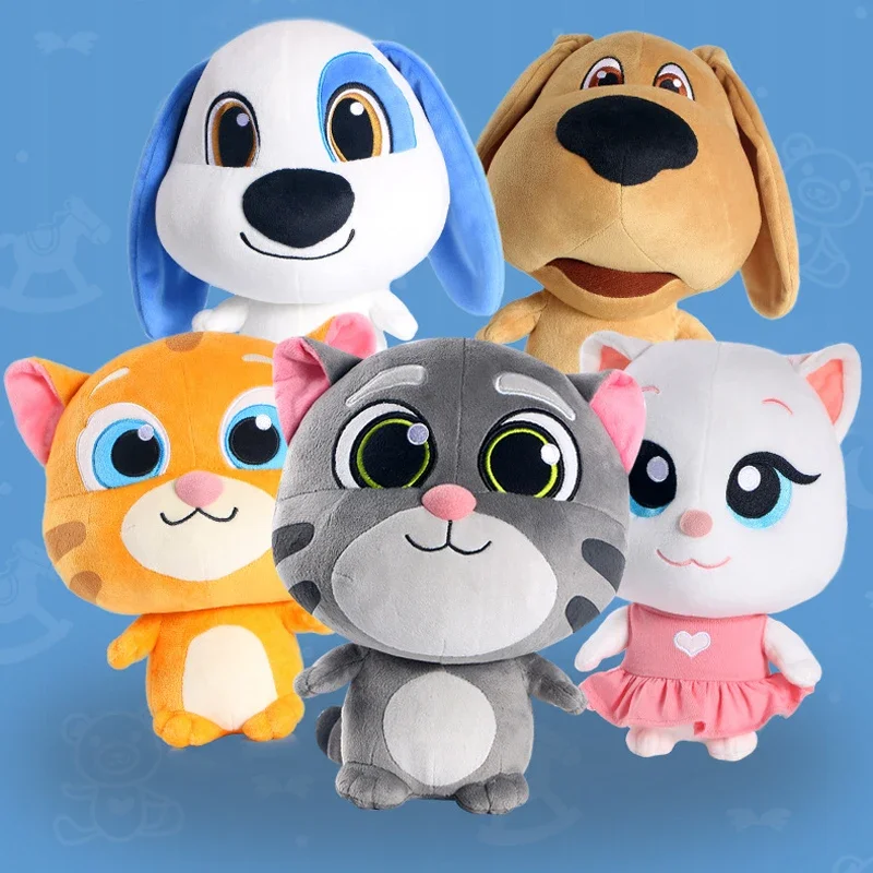 28cm Talking Tom And Friends Plush Talking Tom Angela Hank Ginger Ben Doll Kids Baby Soft Animals Kawaii Can\'t Talk Version Toys