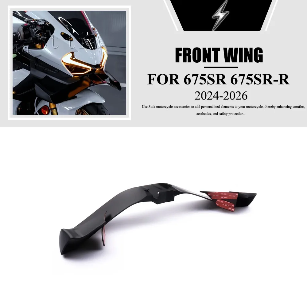 For CFMOTO 675SR-R 675SR CF675 SR 675 SR-R 2026 2025 2024 Motor Airflow Deflector Front Spoiler Fairing Downforce Wing Lower Lip