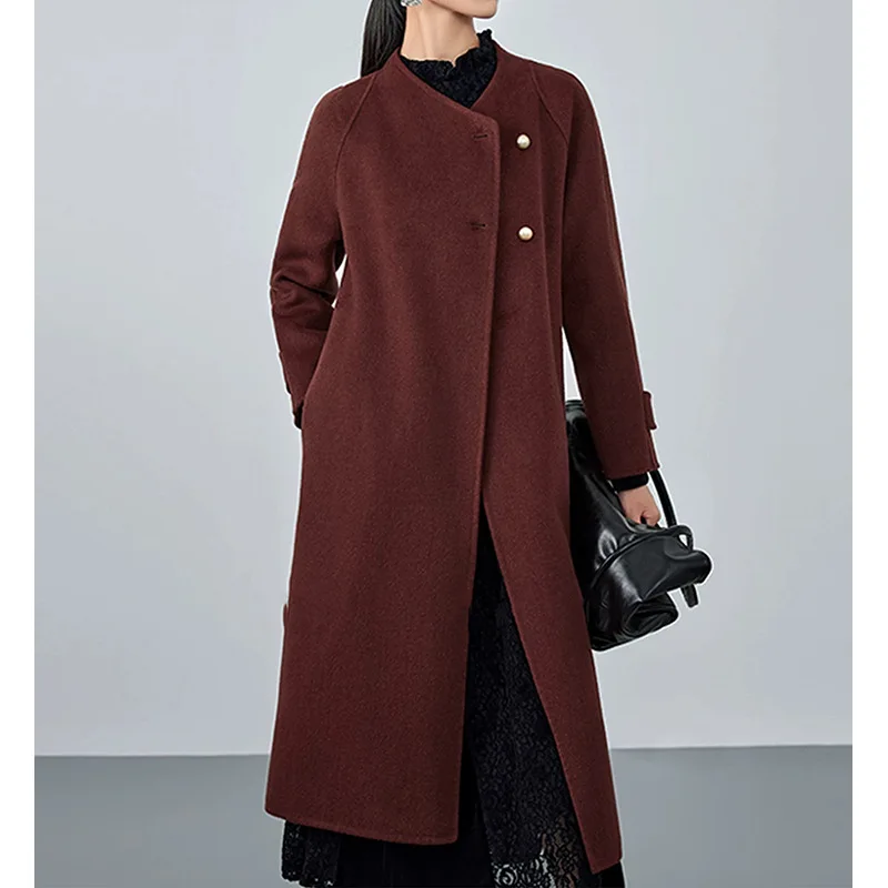 Allingentle Women's Long Coat Woolen Jacket Fashion Blazer for Casual Office Business Customize
