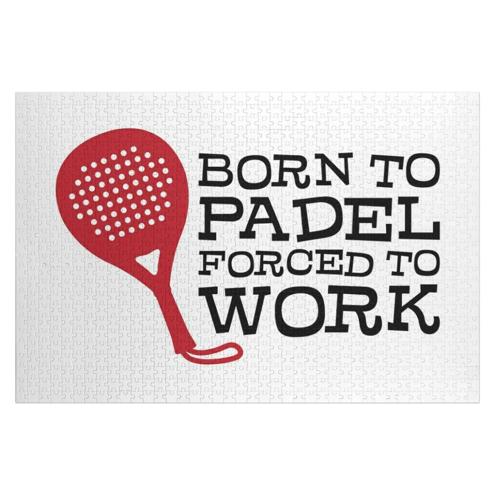 

Born to play padel forced to work Jigsaw Puzzle Game Children With Photo Customized Kids Gift Personalised Name Puzzle