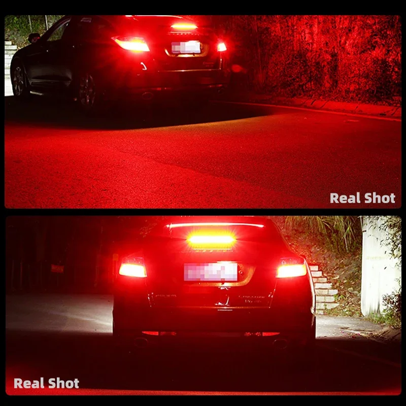 2pcs LED Brake Stop Lights Blubs Red Canbus Error Free For Ford C-Max Focus MK2 MK4 KA Van KA+ Mondeo MK1/2/3 Galaxy