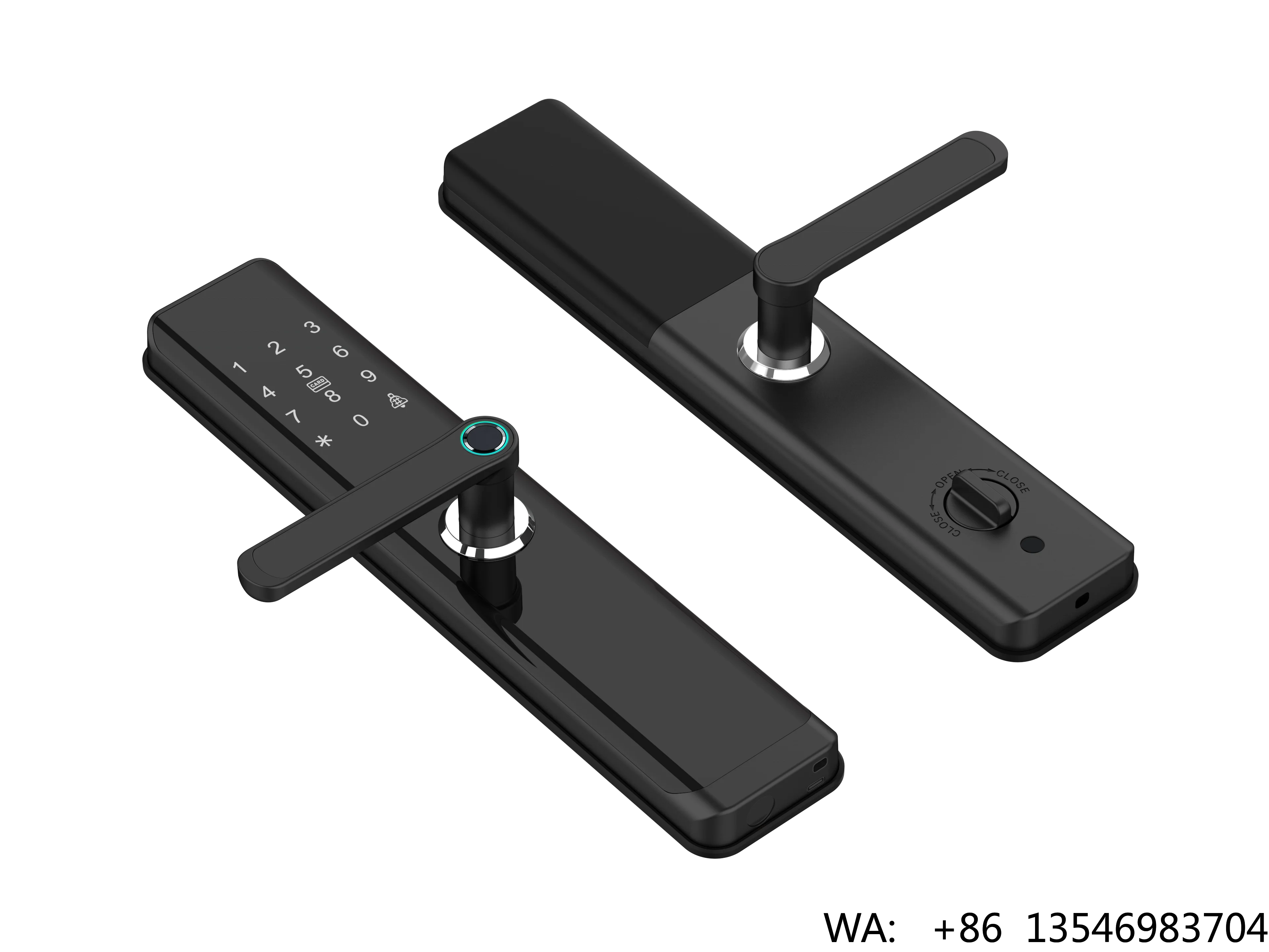 WiFi TTlockアプリ対応 生体認証指紋ドアハンドル - Digital Door Lock Fingerprint Handle のレビューと価格