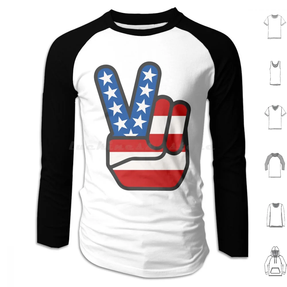 

Stars And Stripes Peace Sign Hoodie Cotton Long Sleeve Stars And Stripes Peace Sign Peace Sign Stars And Stripes Peace Usa