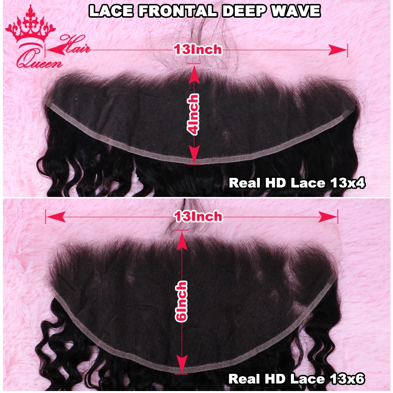 Real Invisible HD Lace Frontal Deep Curly Wave Brazilian Virgin Human Raw Hair Lace Frontal lace frontal 13x4 Ear to Ear 13x6