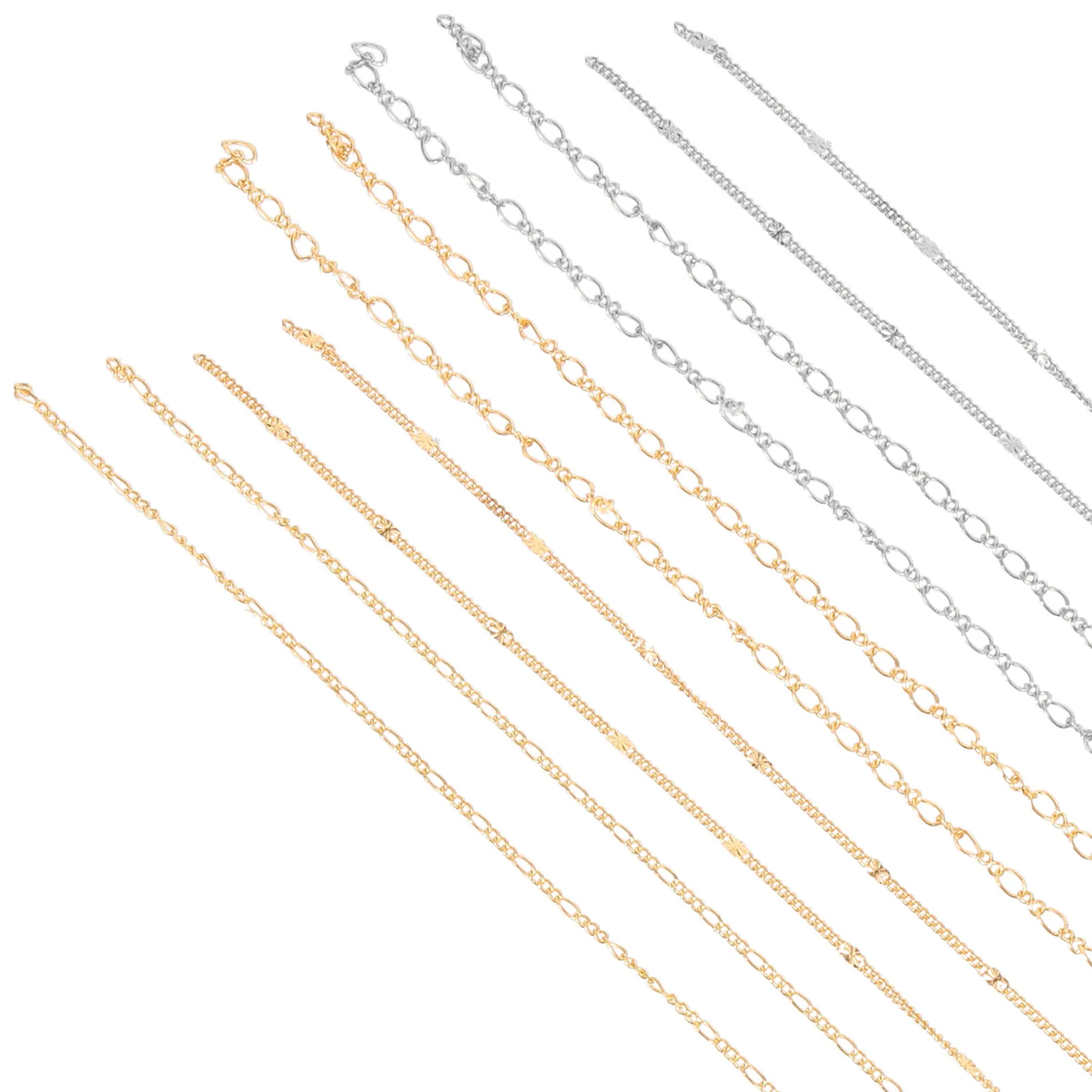 

5 Pcs Copper Nail Chains for Nails Decor DIY Decoration Manicure Jewelry Easy Safe Creative Luxury Wedding Prom Party Charm