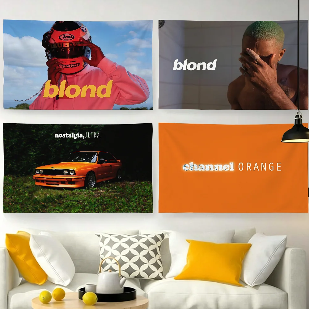 Singer F-Frank O-Ocean-S Blonde Album flag For Garden Party Living Room Home Wall Decor Banner Bedroom Outdoor Tapestry