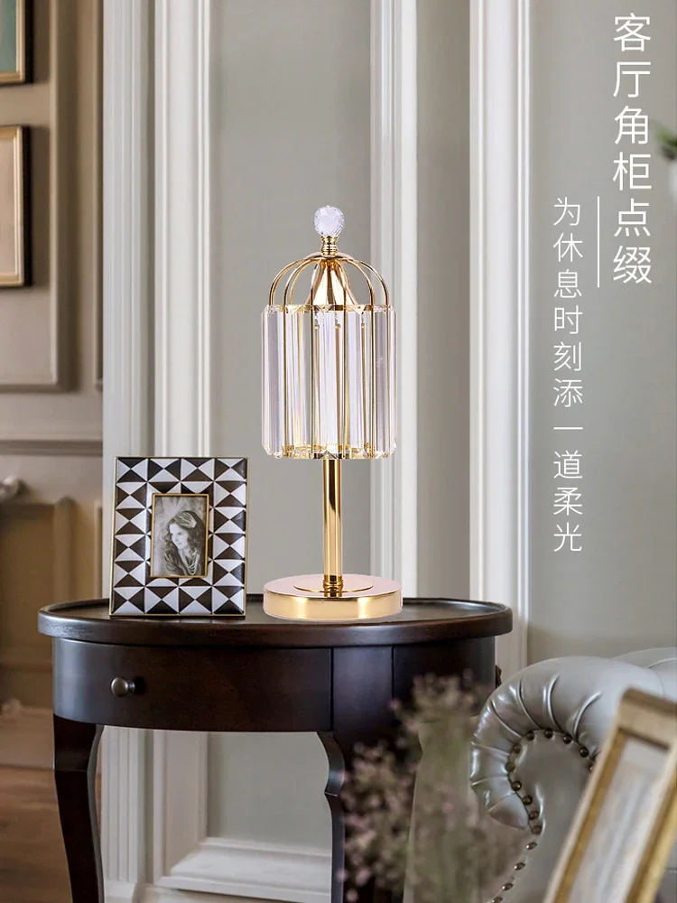 Advanced Desk Lamp Bedside Lamps Light Luxury Crystal Charging Lamp Wireless Rechargeable Table Lamp For Study Bedroom Decor