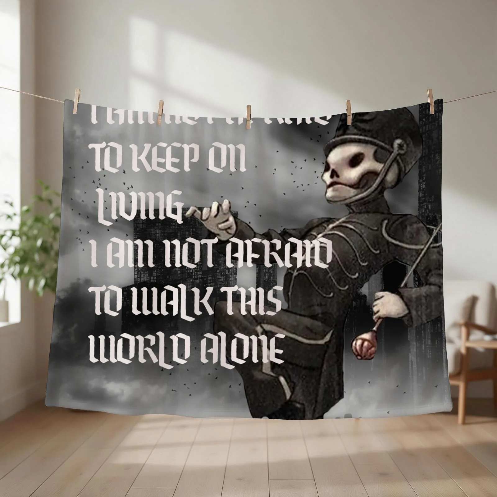 I am not afraid to keep on living Throw Blanket couch cozy soft plush fuzzy picnic outdoor blanket