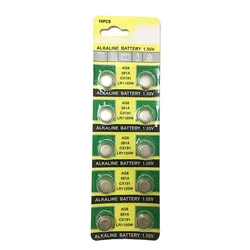 10PCS/LOT AG8 LR1120 391 SR1120 Alkaline Battery for Digital watch