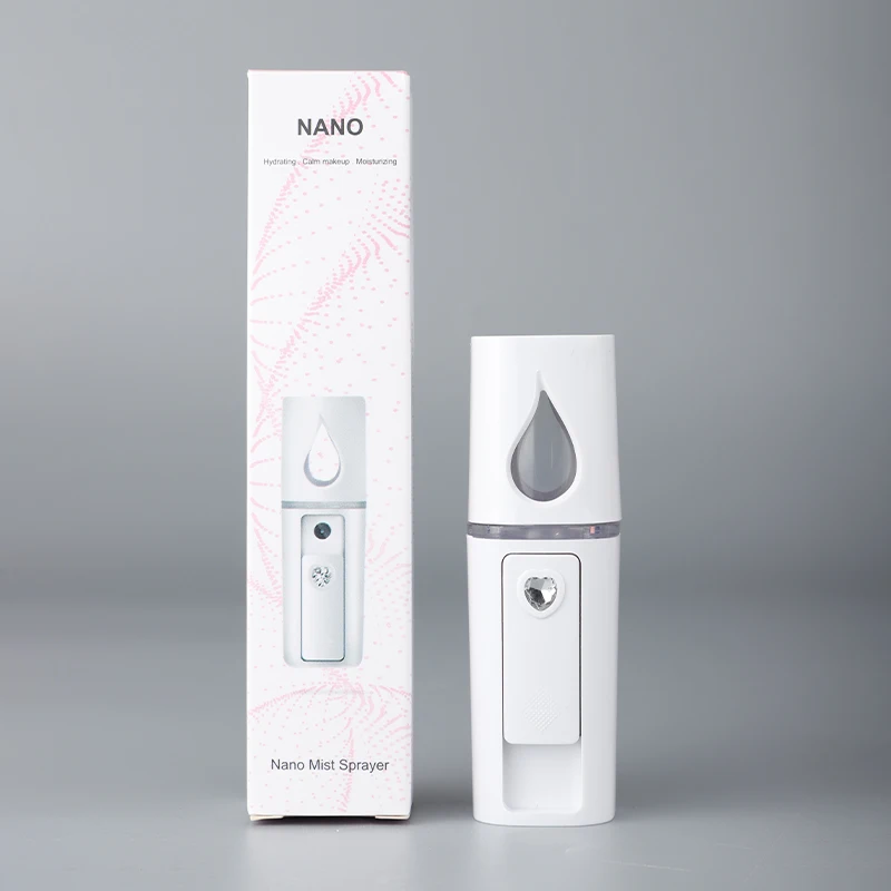 Portable USB Rechargeable Mini Ionic Air Humidifier Skin Facial Steamer 1 Year Low Noise Nano Mist Sprayer Car Use 30mL Water