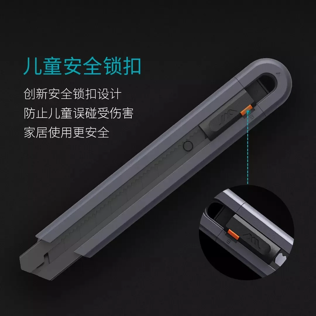 มีดศิลปะ JM-G12013 jimihome หนาใหญ่ใบมีดเหล็กคาร์บอนสูงที่เปิดกล่องหัวเข็มขัดนิรภัย