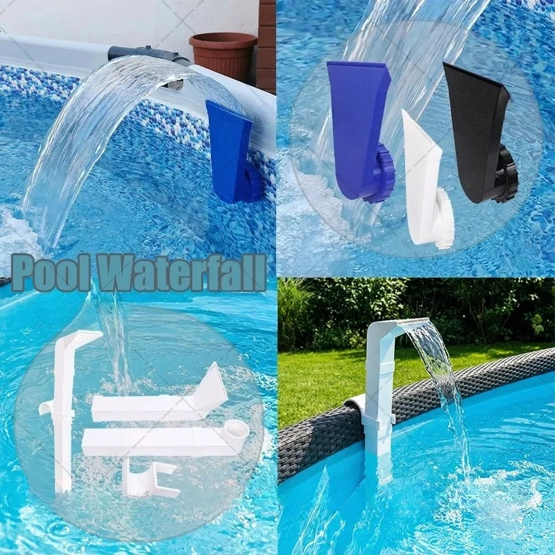 Swimming Pool Waterfall Intex Pool Fountain Direct Mounting Compatible With Bestway/Intex/Marimex Frame Pools