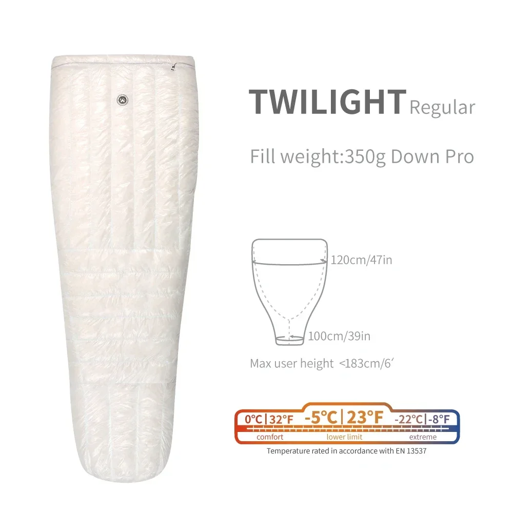 AEGISMAX Wind Hard Twilight 10D -5 Degree 800FP Down Sleeping Bag