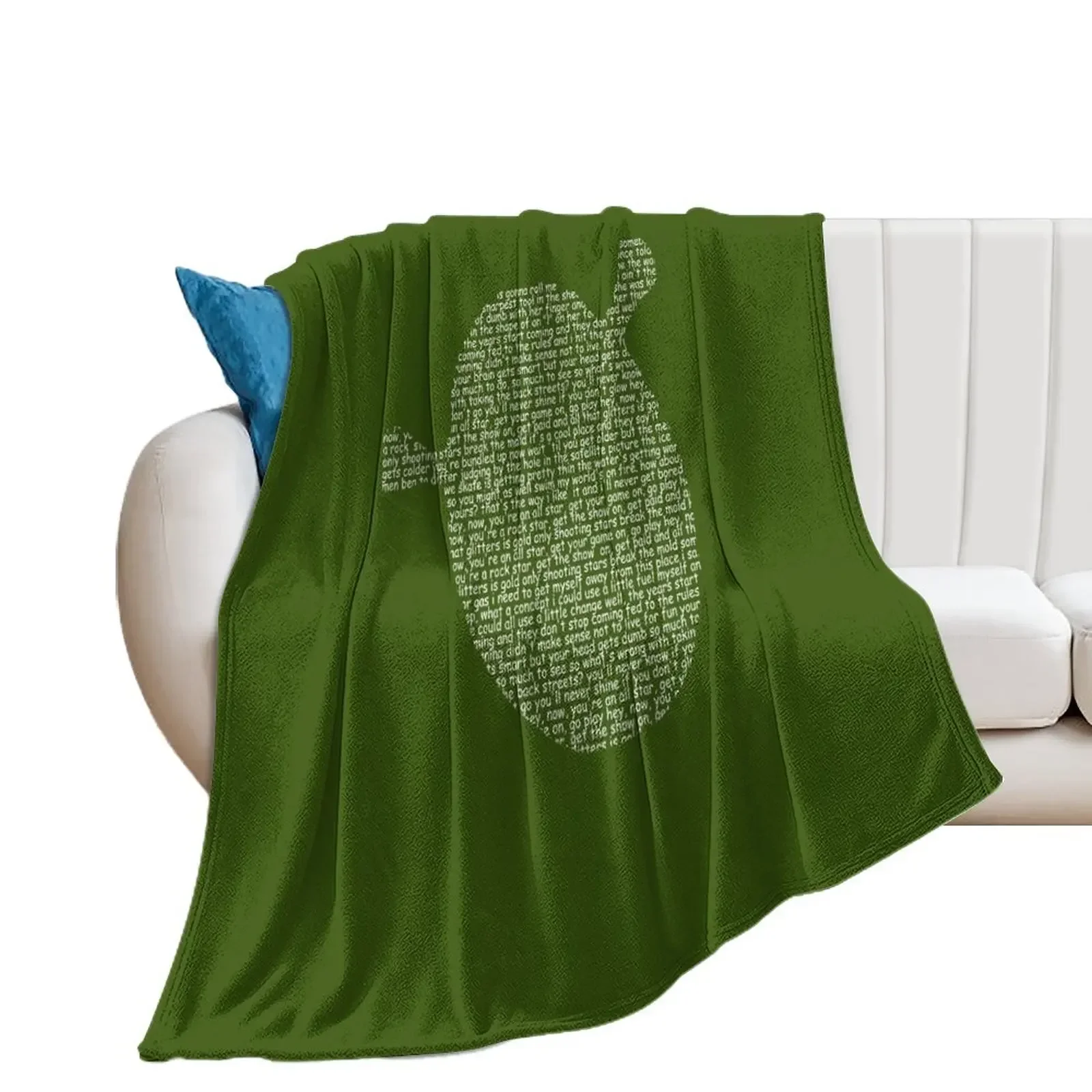 

all star but it's shrek's head in white Throw Blanket manga Bed linens For Decorative Sofa Sleeping Bag Blankets