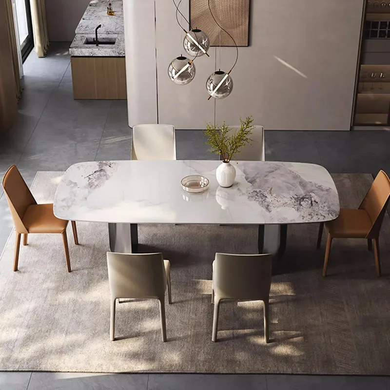 

Luxury Style Tables Nordic Tall Keep Kitchen Warm Dining Tables Rectangle Modern Tavolo Rotondo Pranzo Dining Room Furniture