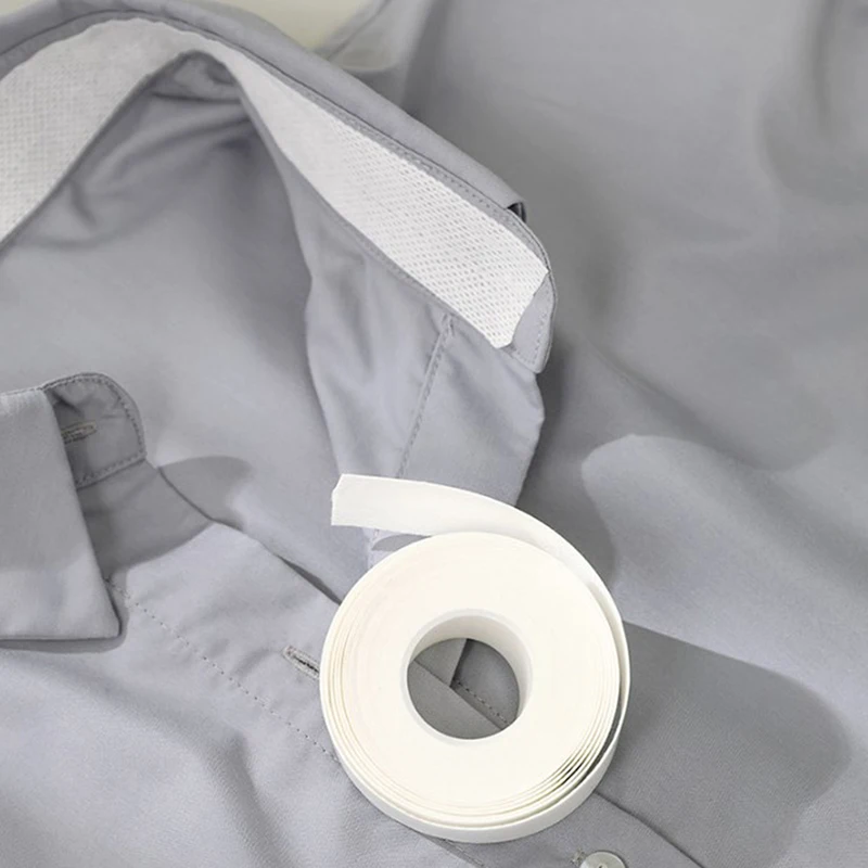 1 Roll Self Adhesive Collar Styling Tape Does Not Warp Shirt Neck Protector Pads Shirt Collar Support Collar Sweat-removing Pads