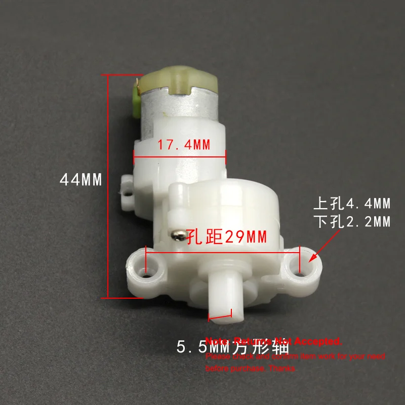 DC 3V 3.7V 5V 6V 1300RPM Micro Mini 130 Gear Motor Reduction Precision Gearbox DIY Robot Car