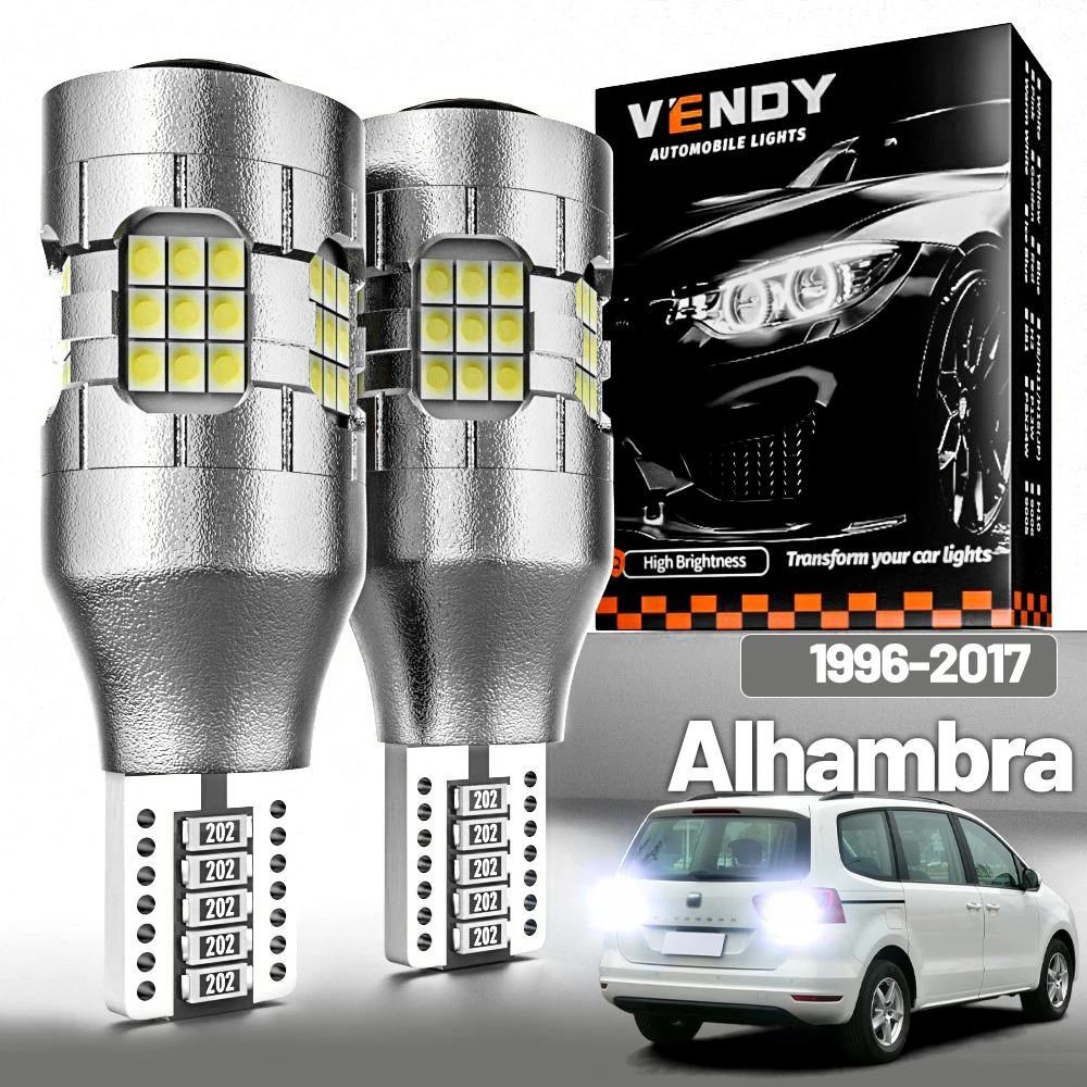Image of 2 stücke LED Reverse Licht Für Seat Alhambra MK1 7V MK2 1996-2017 Backup Lampe 2008 2009 2010 2011 2012 2013 2014 Canbus Zubehör