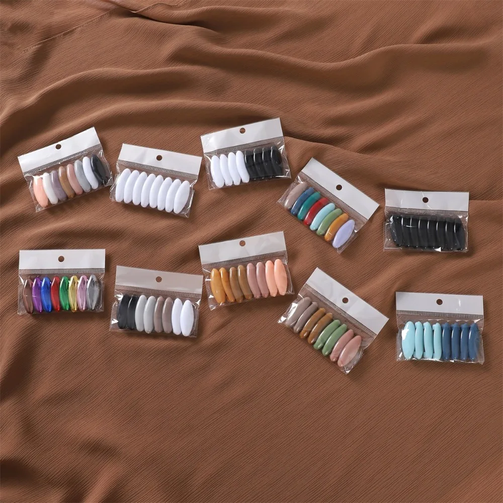 8개/세트 새 단색 플라스틱 브로치 바늘, 우아하게 스카프 고정용 안전핀 스카프 액세서리 아기 브로치