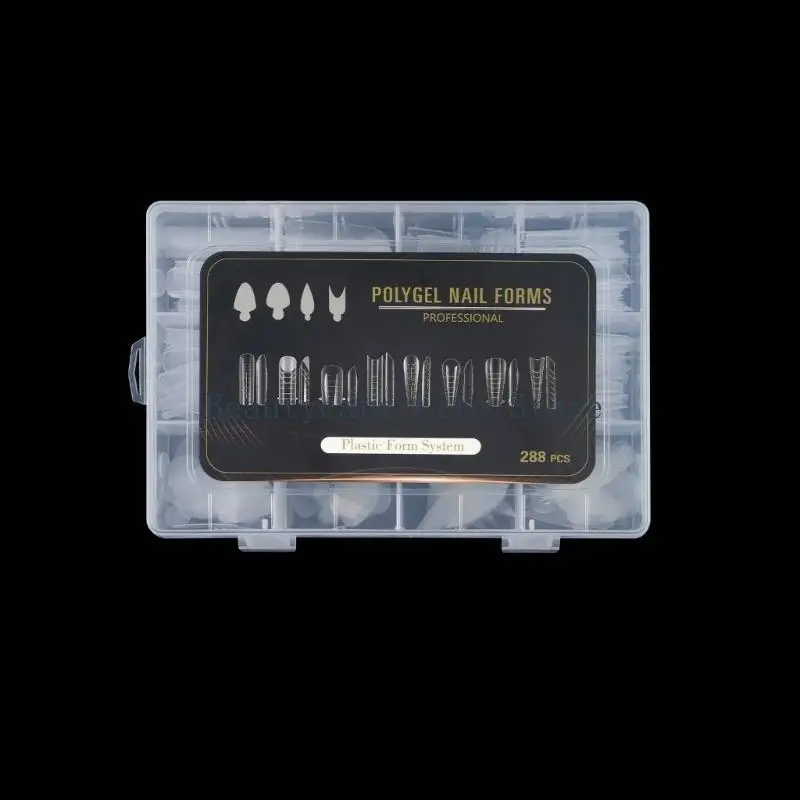 

652C Советы по наращиванию ногтей Формы для ногтей Советы по наращиванию Французские наклейки Двойные формы для ногтей