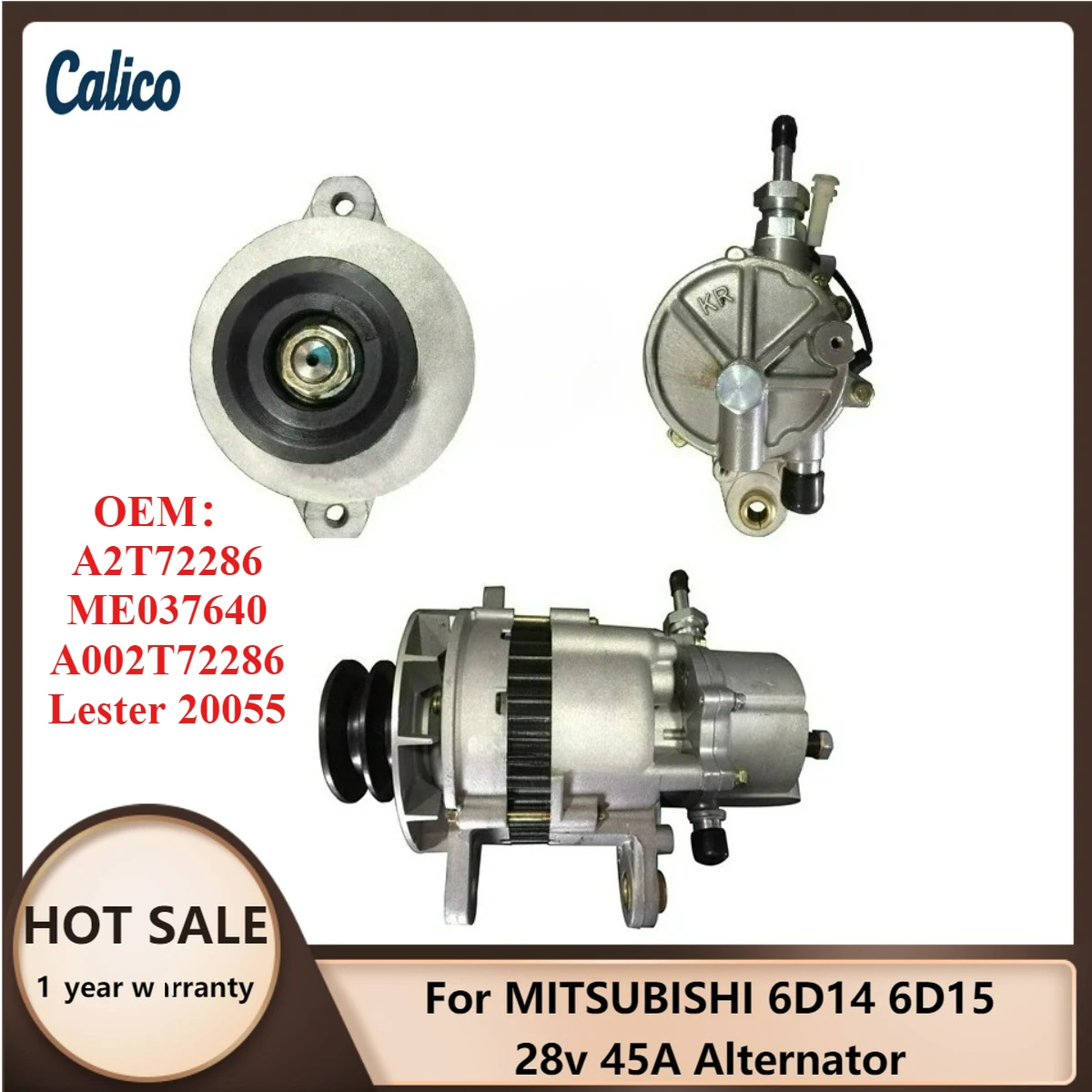 

Прямые поставки с завода: Генератор 28В 45А для MITSUBISHI 6D14 6D15 (A2T72286, ME037640, A002T72286, Lester 20055)