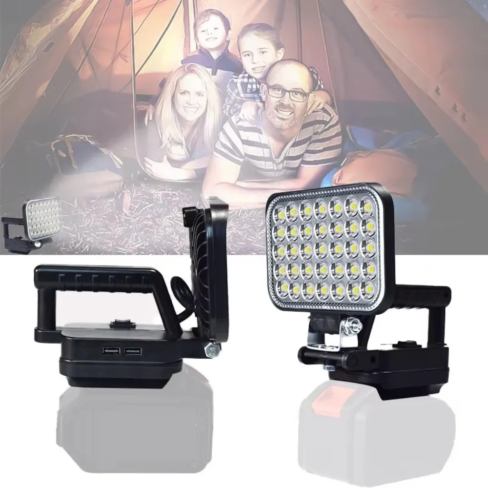 3/4/5/8in LED ضوء العمل قابل للتعديل العالمي في الهواء الطلق الكشاف عالية السطوع بطارية ليثيوم مصباح