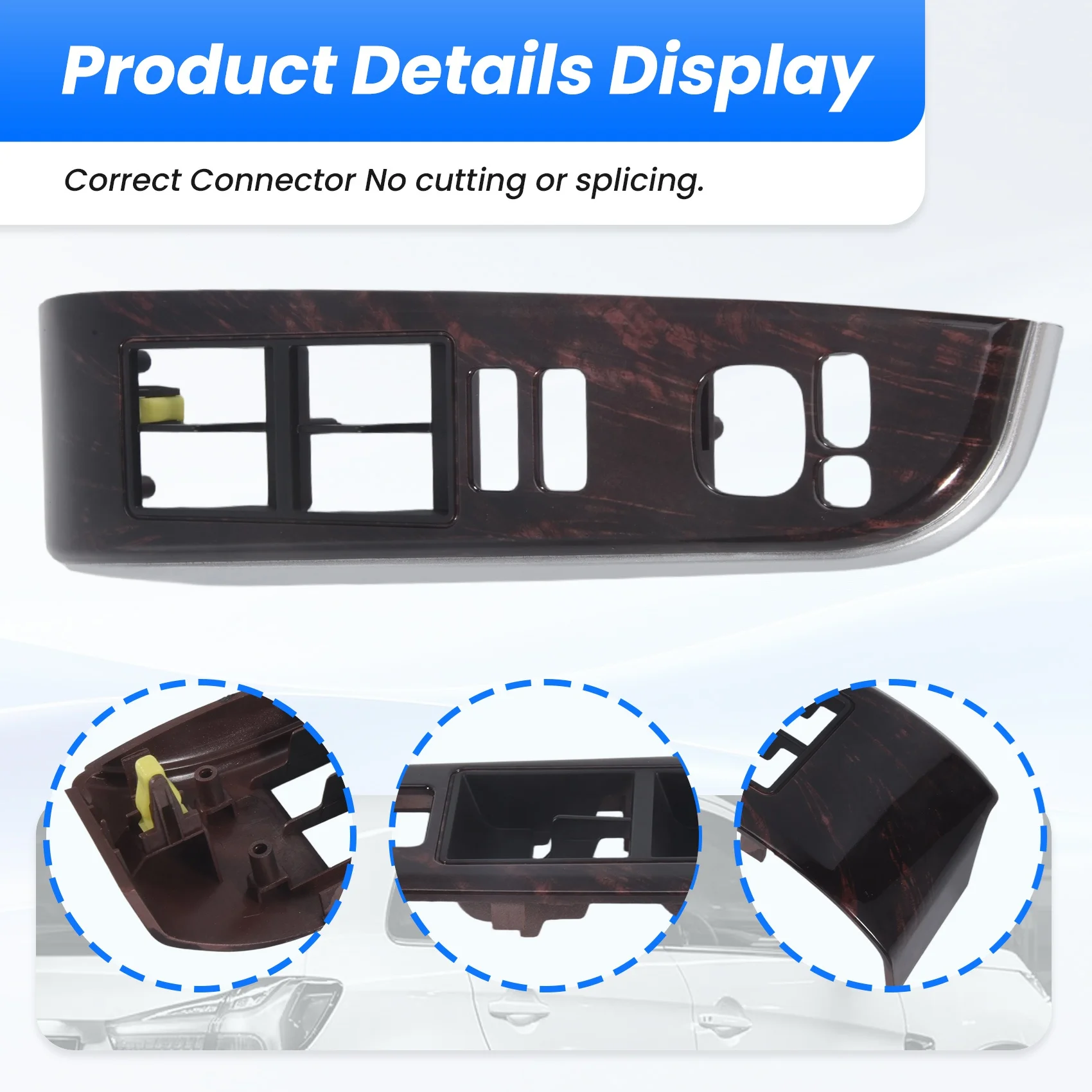 

A76T-Car Left Front Window Lift Switch Trim Panel 74232-06490 7423206490 For Toyota Camry 2012-2017 Armrest Trim Panel