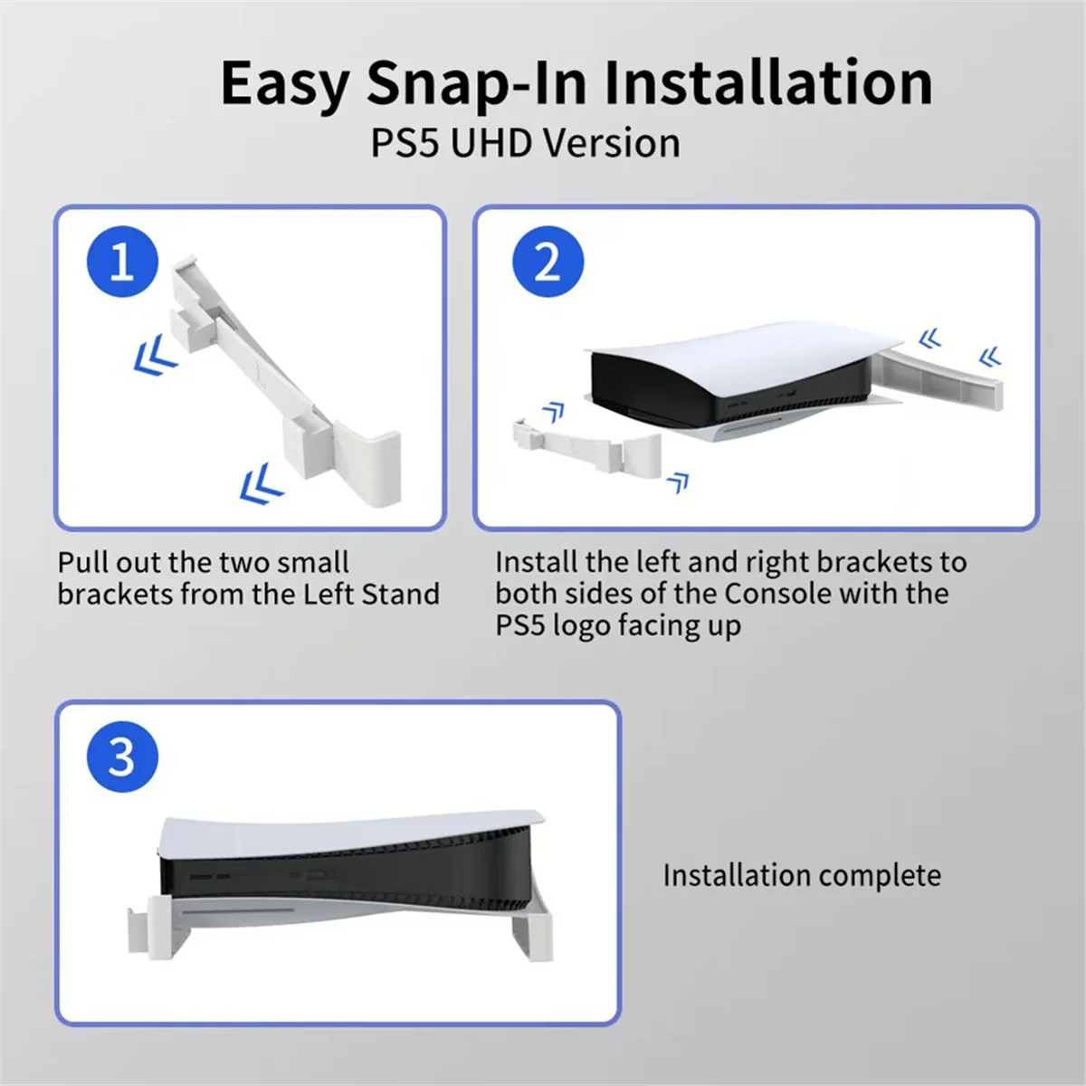QA88X Per console di gioco PS5 Supporto orizzontale Supporto base per supporto da tavolo aggiornato per console PS5 Accessori per giochi B