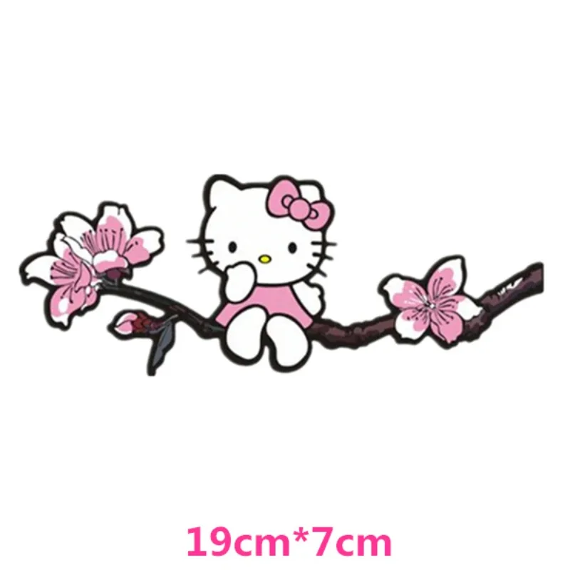 PVC Flower Branch Pink Cartoon Cute Car Stickers Creative Decoration Decals Autos Motorcycle Scratches Exquisite Cars Decal