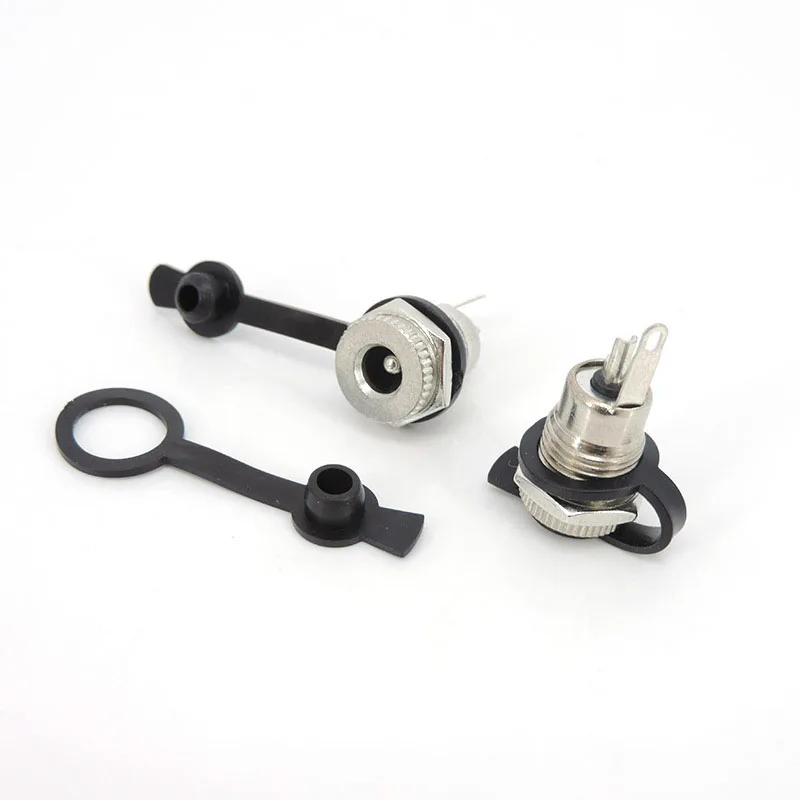 DC099 5.5*2.1 5.5*2.5 DC Power Jack Socket Female Panel Mount Connector metal 5.5 mm x 2.1mm With Waterproof Cap cover dc 099 a1