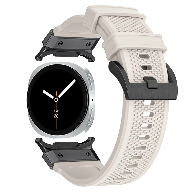 Correa deportiva de goma para Samsung Galaxy Watch Ultra 47mm sin huecos interfaz de Metal pulsera Galaxy Watch 2025 Ultra 47mm