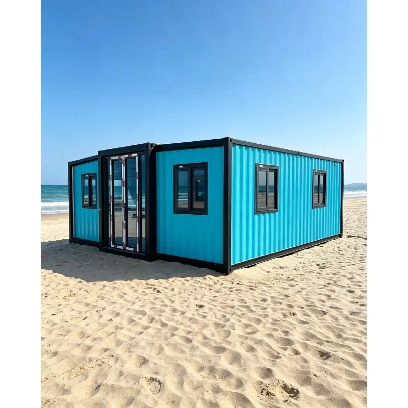 Luxury 40ft Expandable Container Villa Prefab Modular Home Steel Structure Modern Cabin 3 4 Bedroom Hotel Resort Ready to Ship