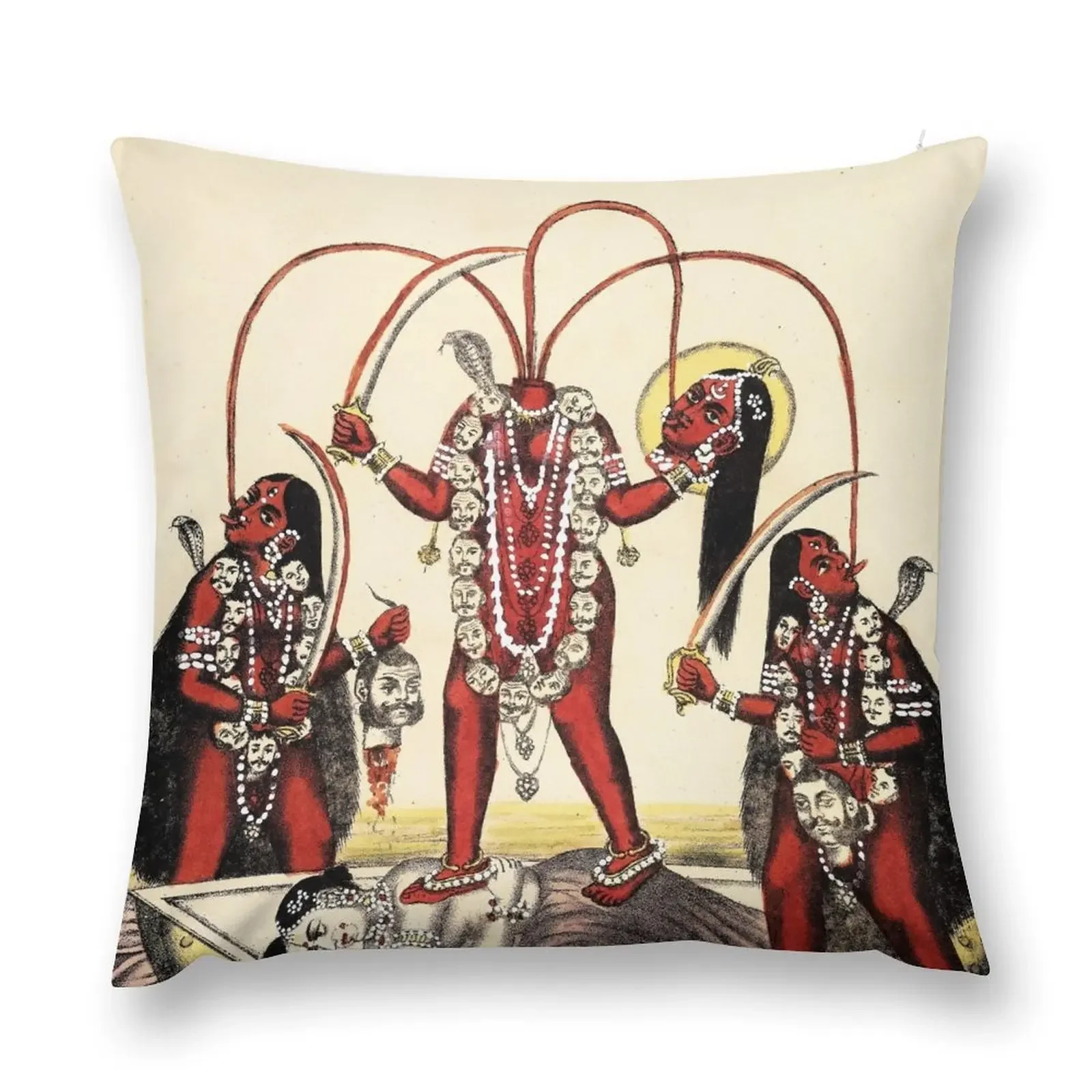 Chinnamasta Shiva Kali Goddess Deities Throw Pillow Pillowcase christmas decorations 2025 pillow