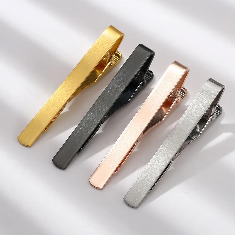 men's tie clip matte brushed simple atmosphere fashion Korean version of business men's and women's tie decorative