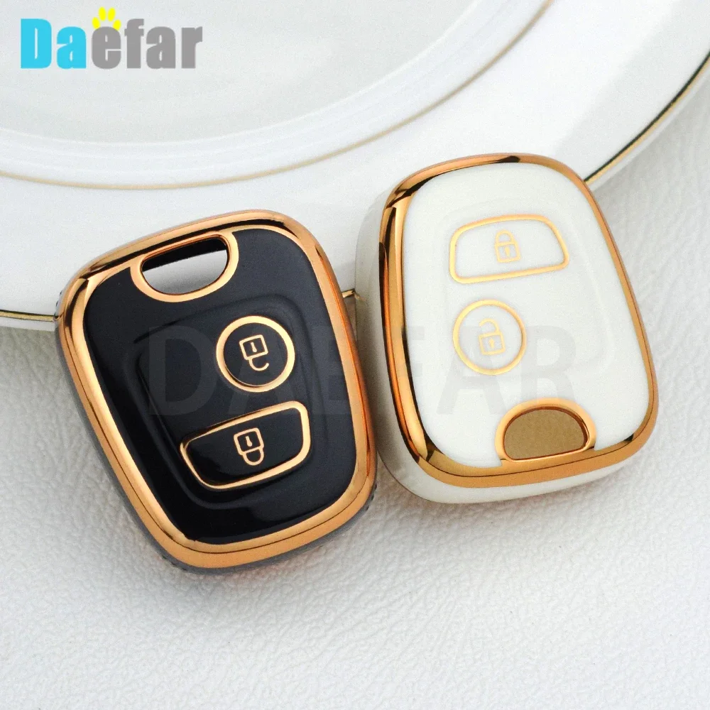 プジョー 106 107 206 207 307 406 407 シトロン C1 C2 C3 C4 XSARA ピカソトヨタアイゴ TPU 車のキーケースカバーシェル Fob