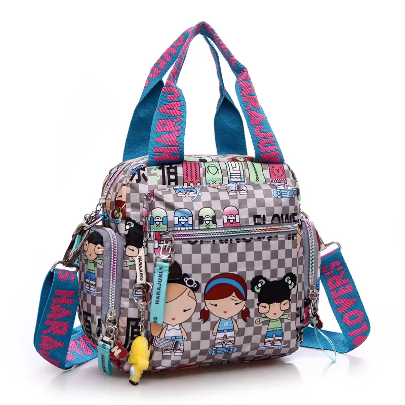New Woman Cowboy Bag Candy Color Cute Shoulder Bag Girl Harajuku Baby Handbag 2026 Multi-functional Oxford Cloth Messenger Bag