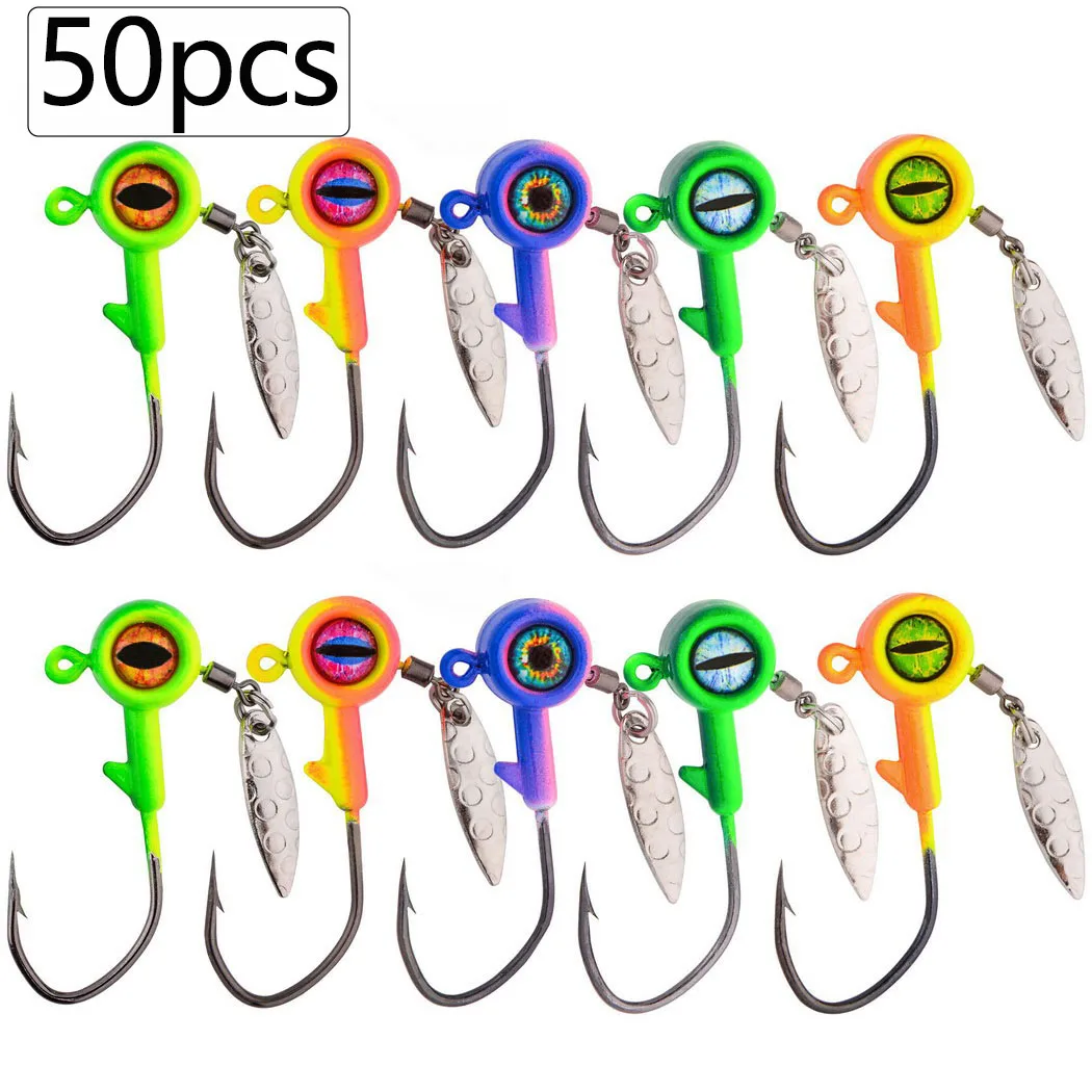 50Pcs Jig Head Fish…