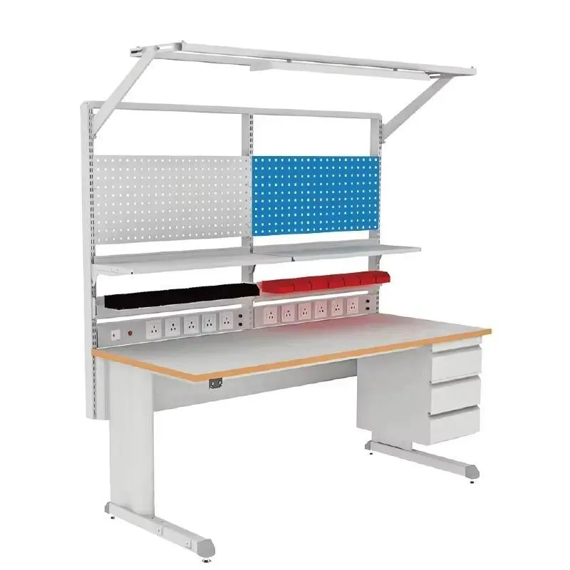 ESD workbench Heavy duty workbench with stainless steel frame for electronics and medical laboratories