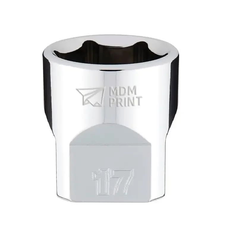 

3/8 in. Drive 17mm Metric 6-Point Socket with FOUR FLAT Sides