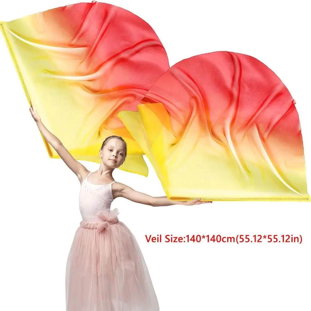 with Telescopic Sticks Belly Dance Accessories Props Scalable Rods Multicolor Semi-circular Flags Lightweight Dance Party