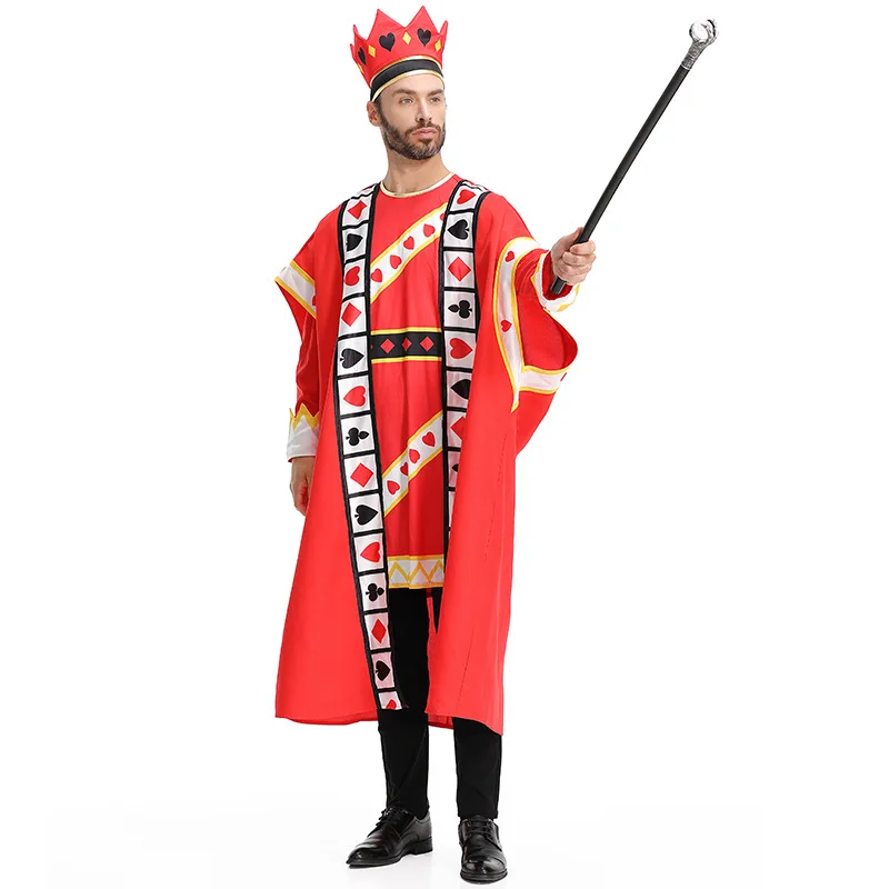 زي Red King للرجال، ملابس لعبة البوكر لمرحلة الأداء، ملابس Cisas، ملابس عرقية صينية تقليدية #1