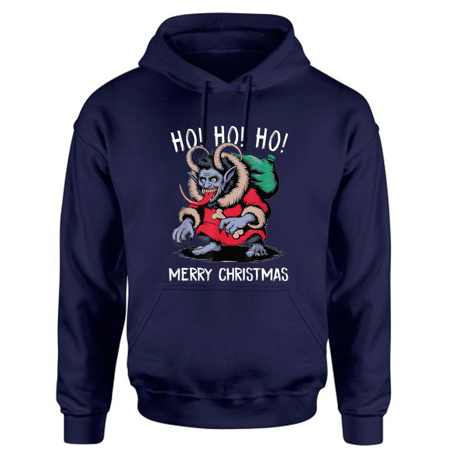 Krampus Merry Christmas Creepy Holiday Pullover Hoodie New 100% Cotton Comfortable Casual Mens Sweatshirt Xmas Streetwear