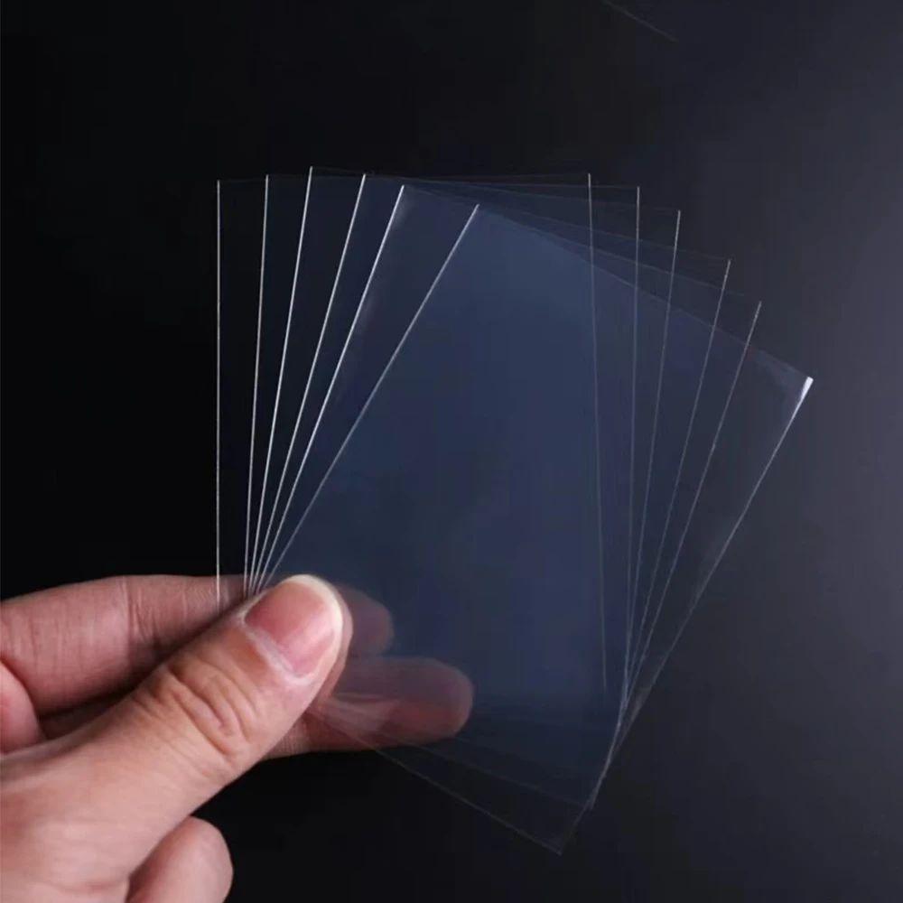 200 قطعة من واقي حافظة البطاقات الداخلية الشفافة لـ PTCG/YGO، أكمام بطاقات التداول المقاومة للماء، أكمام واقية شفافة #4
