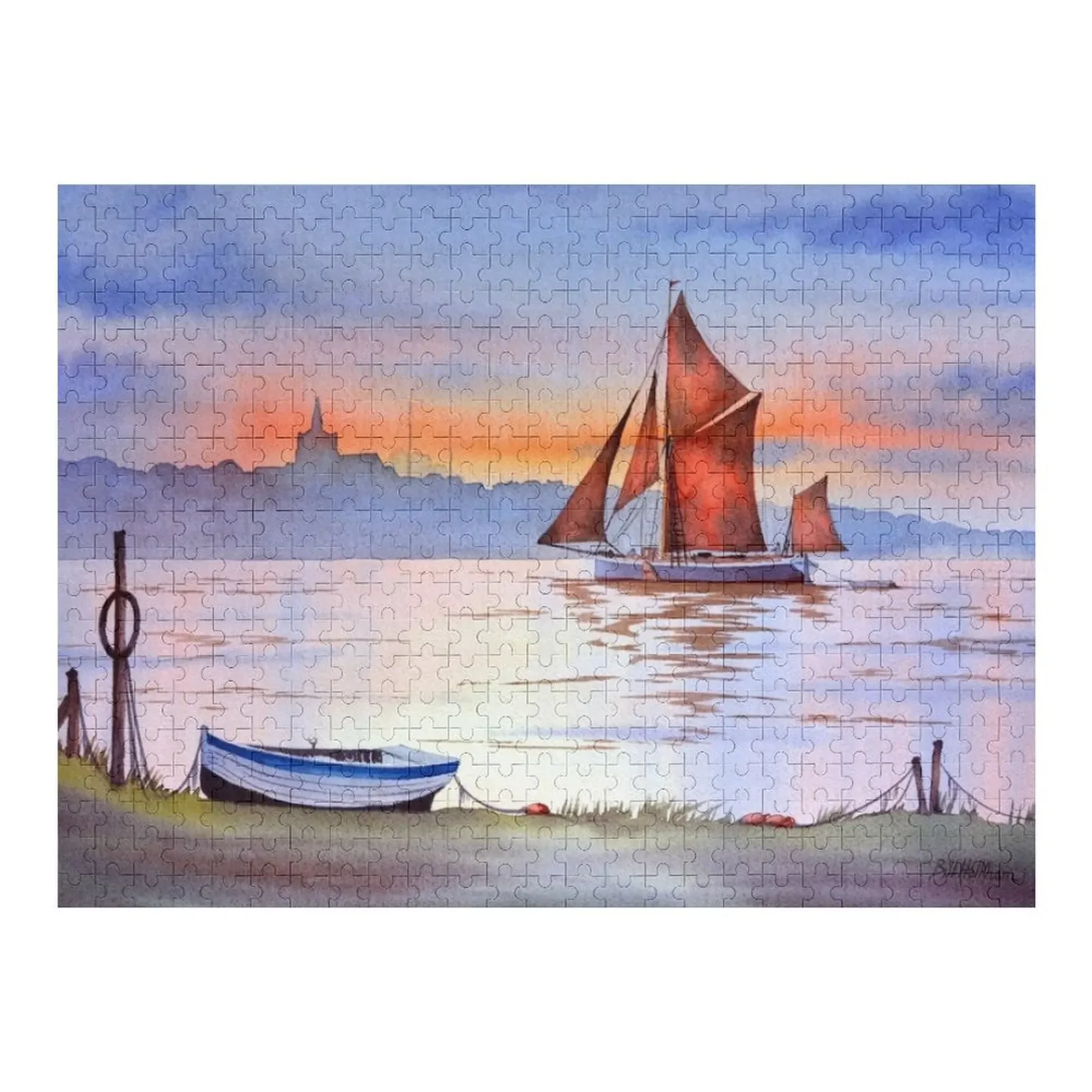 

Thames Barge At Maldon Essex England Jigsaw Puzzle Custom Kids Toy For Children Puzzle